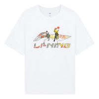 Li-Ning Hoops Cartoon Graphic T-shirt 'White' AHSSD21-1