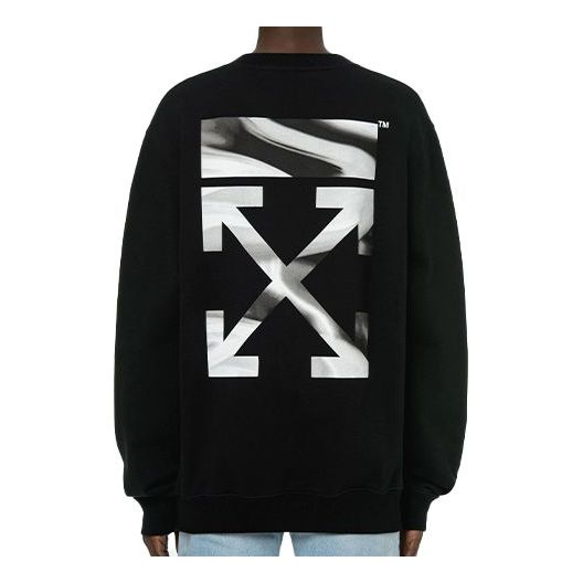 Off-White Arrow Liquid Melt Crewneck 'Black/Grey' OWBA055R21JER0011009