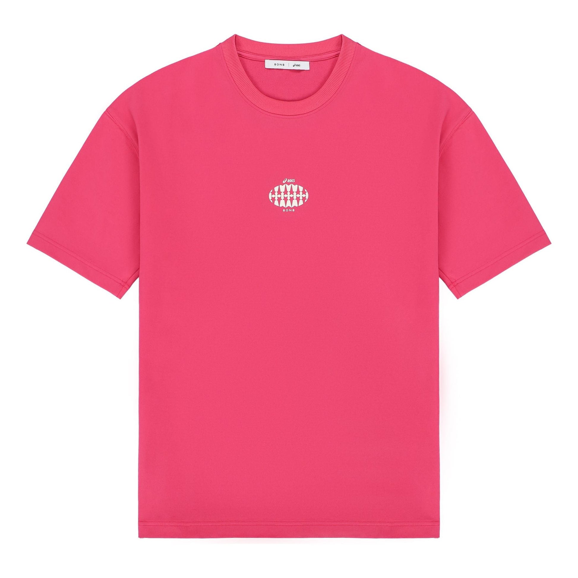 ASICS x 8ON8 Crossover Logo Sports Loose Round Neck Short Sleeve Couple Style Rose Red 2203A122-700