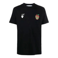 Off-White SS21 Arrow Apple Printing Casual Short Sleeve Ordinary Version Black OMAA027S21JER0231025