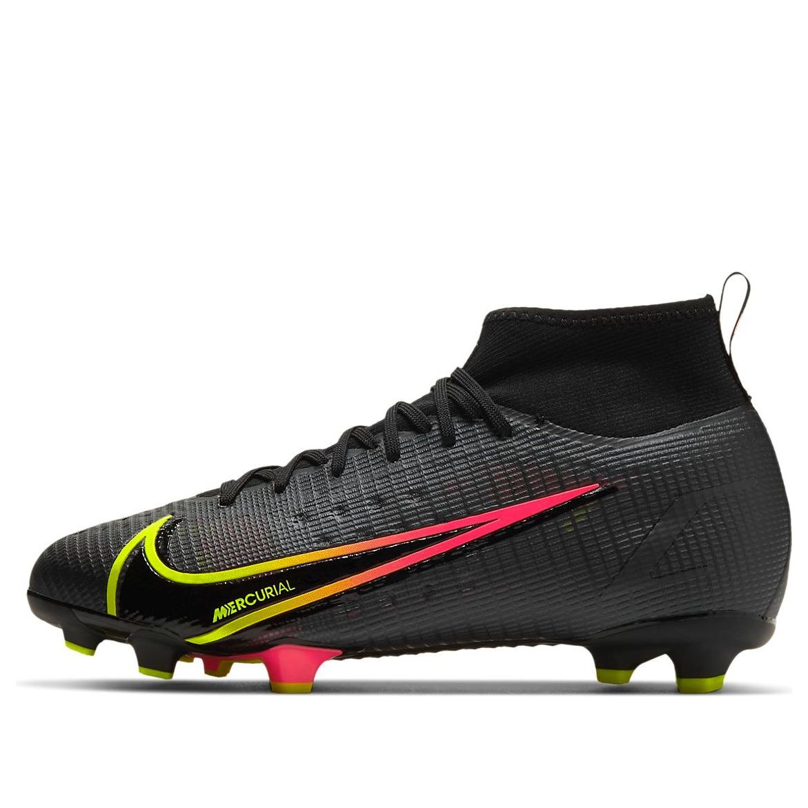 (GS) Nike Mercurial Superfly 8 PRO FG 'Black Red Yellow' CV0804-090
