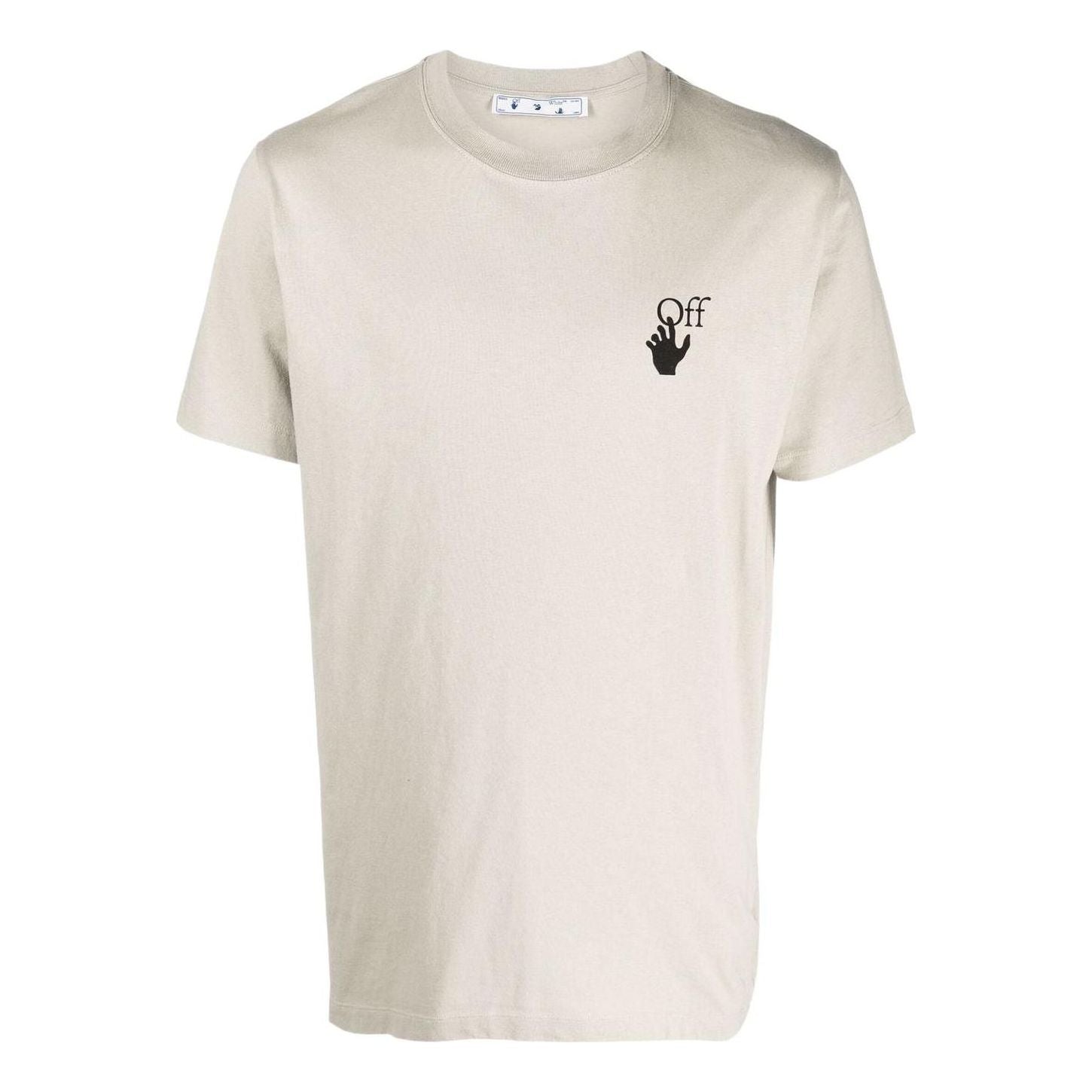 Off-White Arrow Logo Printing Round Neck Short Sleeve Creamy White OMAA027F21JER0091710