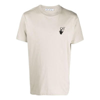 Off-White Arrow Logo Printing Round Neck Short Sleeve Creamy White OMAA027F21JER0091710