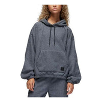 (WMNS) Air Jordan Flight Fleece Winterized Hoodie 'Black Heather' FD7237-010