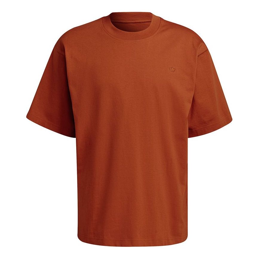 adidas originals C Tee Solid Color Loose Sports Short Sleeve Light Brown H11367