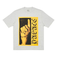 PALACE Finger Print Short-Sleeved T-Shirt Pattern Short Sleeve Unisex Gray PAL-SS21-015