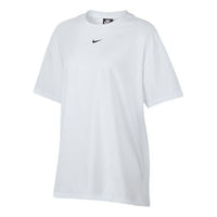 (WMNS) Nike Sportswear Short Sleeve Tops Loose White AR3146-100
