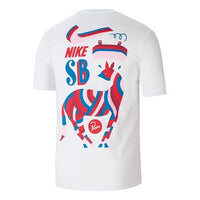 Nike SB x Parra Crossover Printing Athleisure Casual Sports Round Neck Short Sleeve US Edition White BV7047-100