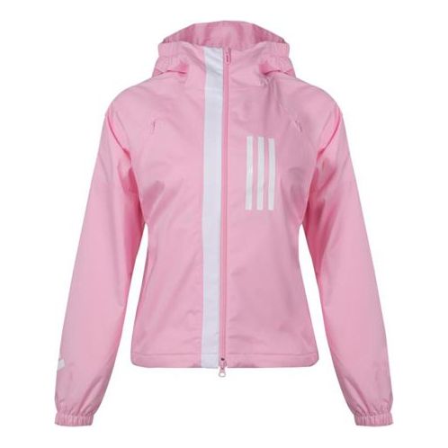 (WMNS) adidas W.N.D. JKT FL hooded track Jacket Pink DZ0036