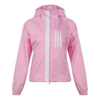 (WMNS) adidas W.N.D. JKT FL hooded track Jacket Pink DZ0036