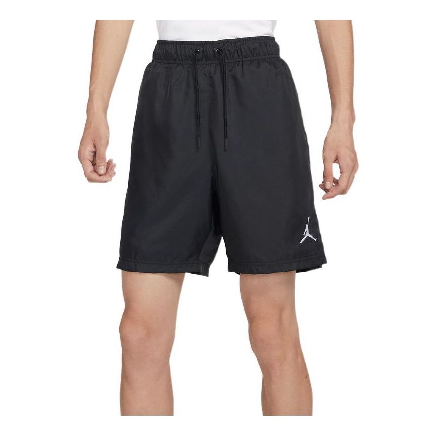 Air Jordan Solid Color Mesh Lacing Straight Shorts 'Black' DQ5687-010