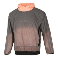 adidas Basketball Sports Contrasting Colors hooded Logo Jacket Gray GK8415