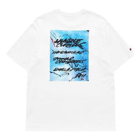 FILA FUSION x FUTURA Crossover Sports Round Neck Short Sleeve Couple Style White T11U138103F-WT