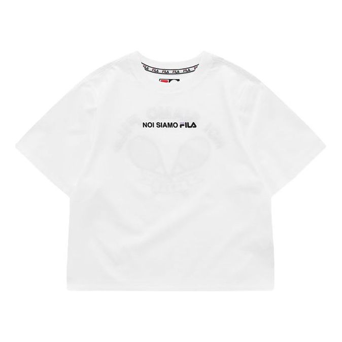 (WMNS) Fila Round Neck Short Sleeve White T61W021107A-WT