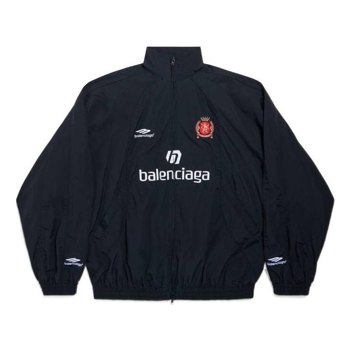 Balenciaga Paris Soccer Tracksuit Jacket 'Black' 780884TPQ381000