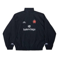 Balenciaga Paris Soccer Tracksuit Jacket 'Black' 780884TPQ381000