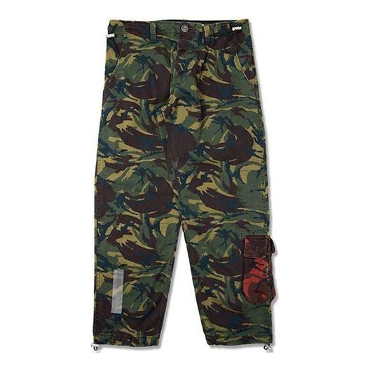 Men's Off-White Camouflage 9 Cargo Black Pants OMCA068S188140089900