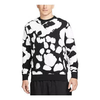 Men's Nike Sportswear Essentitals+ Pattern Full Print Round Neck Long Sleeves Black DM6915-010