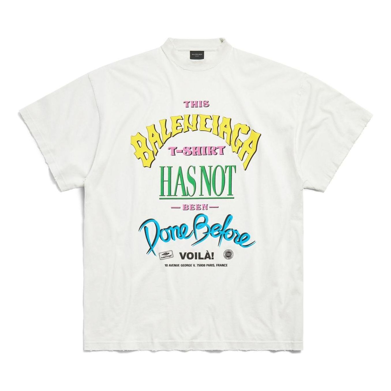 Balenciaga Not Been Done Oversized T-shirt 'Off White' 787349TQVW49012