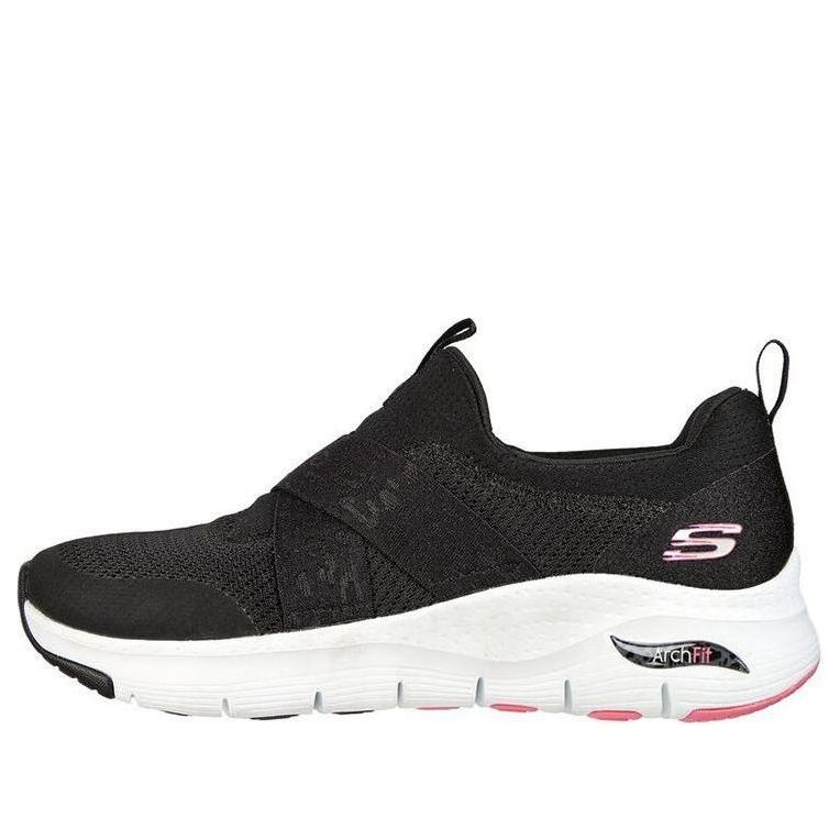 (WMNS) Skechers Arch Fit - Modern Rhythm 'Black Hot Pink' 149717-BKHP