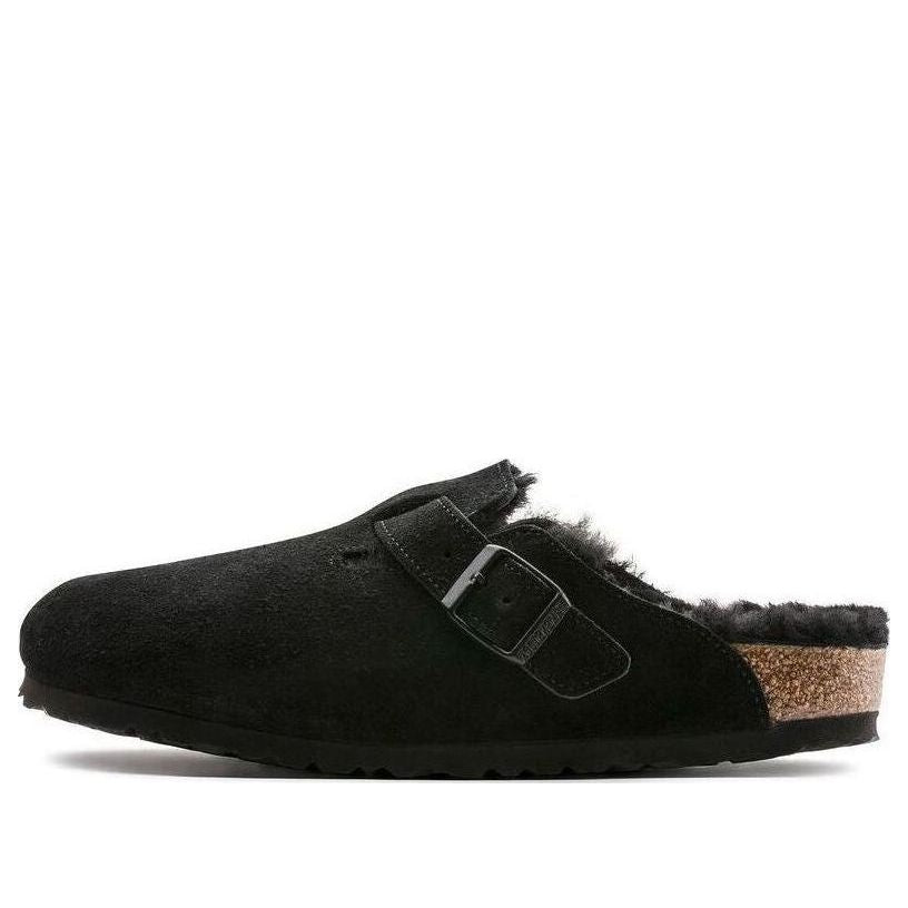 Birkenstock Boston Shearling Narrow 'Suede Black' 0259883