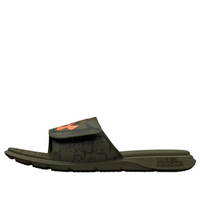 (GS) Under Armour UA Ignite Pro Graphic Strap Slides 'Black Red' 3026037-300