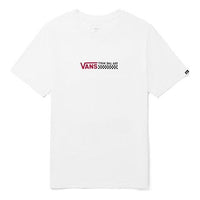 Vans Logo Printing Short Sleeve Couple Style White VN0A4MLZWHT