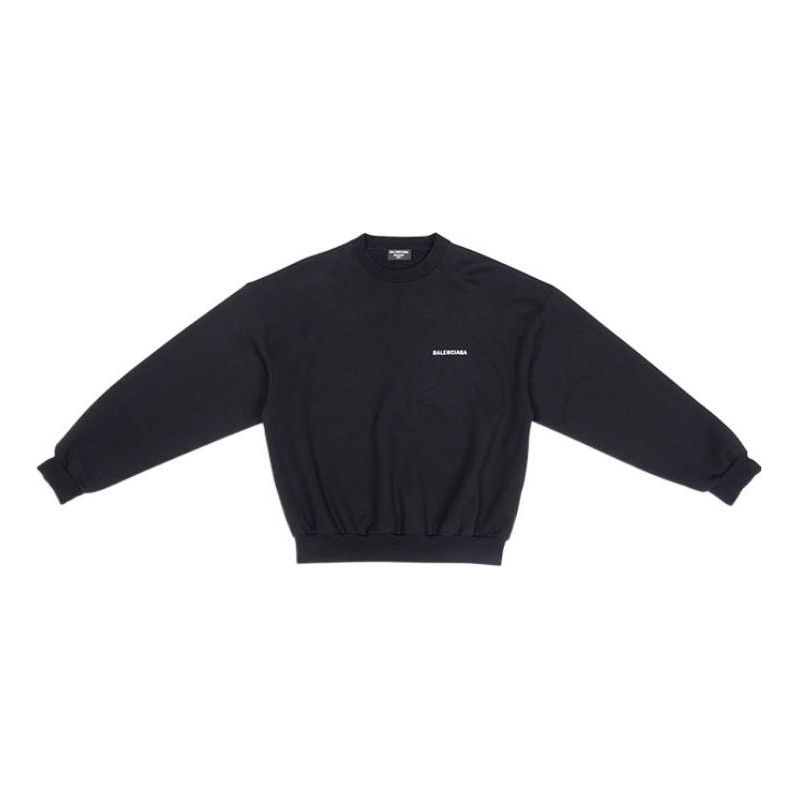 Balenciaga Crewneck Sweatshirt Regular Fit 'Black' 697869TMVF51070