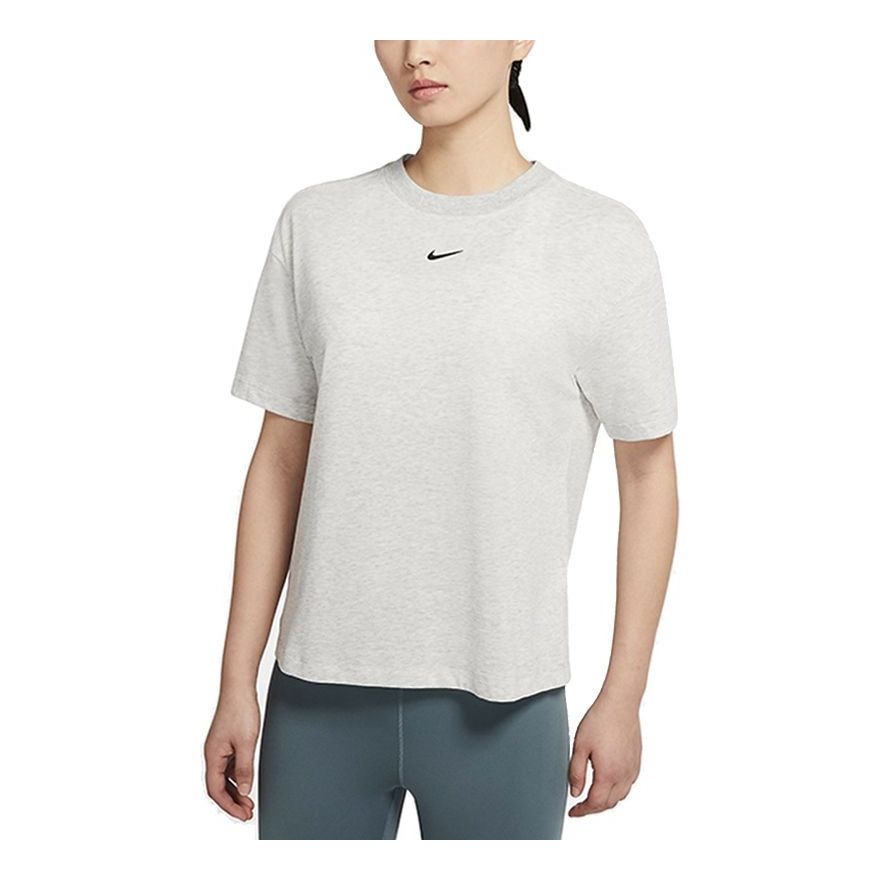 (WMNS) Nike AS W TRAINING DF SS Top GREY HEATHER DM8677-050