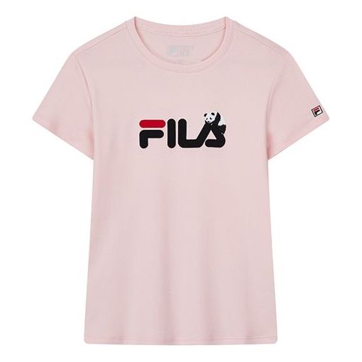 (WMNS) FILA Embroidered Alphabet Short Sleeve Pink F11W018141F-PK