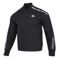 Men's adidas Th Bom Wvjkt Sports Stripe Casual Woven Jacket Black HM5161