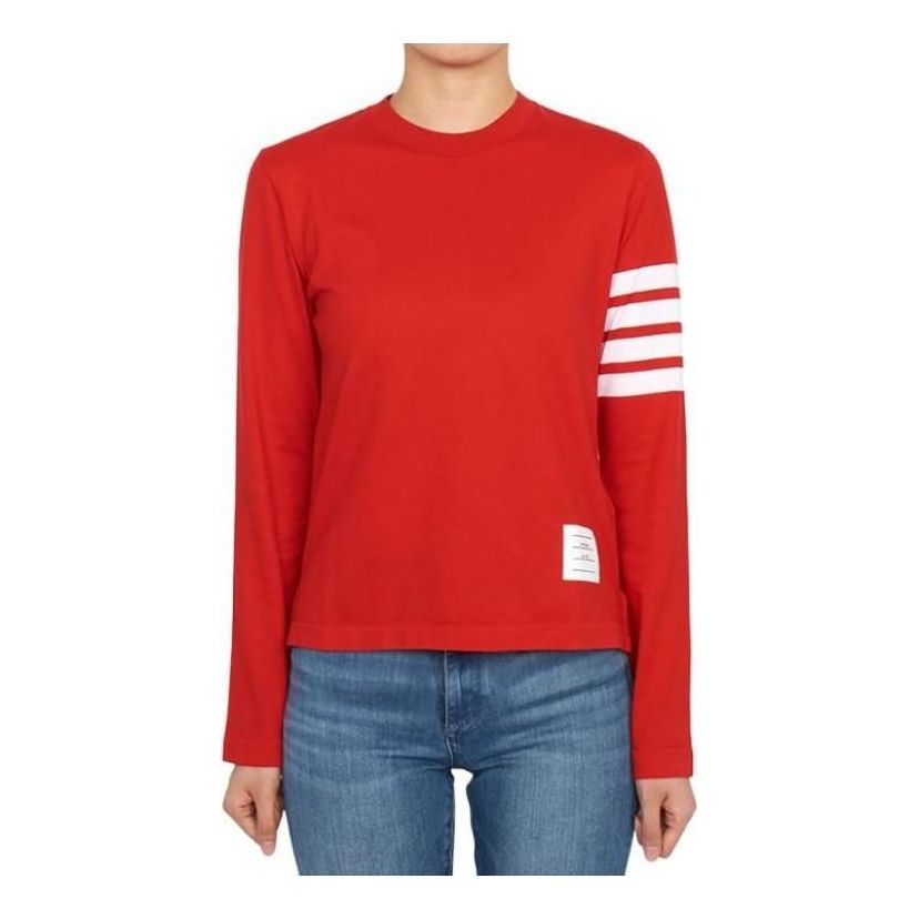 (WMNS) THOM BROWNE Long Sleeve T-Shirt 'Red' FJS103G-07862-600