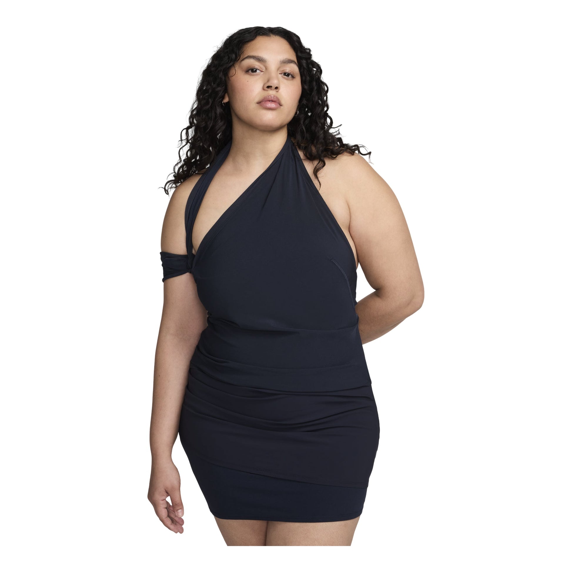 (WMNS) Nike x Jacquemus Layered Dress Asia Sizing 'Dark Obsidian' FJ3141-475