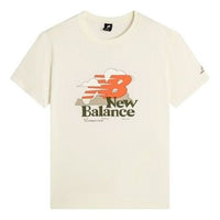 New Balance Logo Print Tee Asia Sizing 'White Orange' AMT22365-IV
