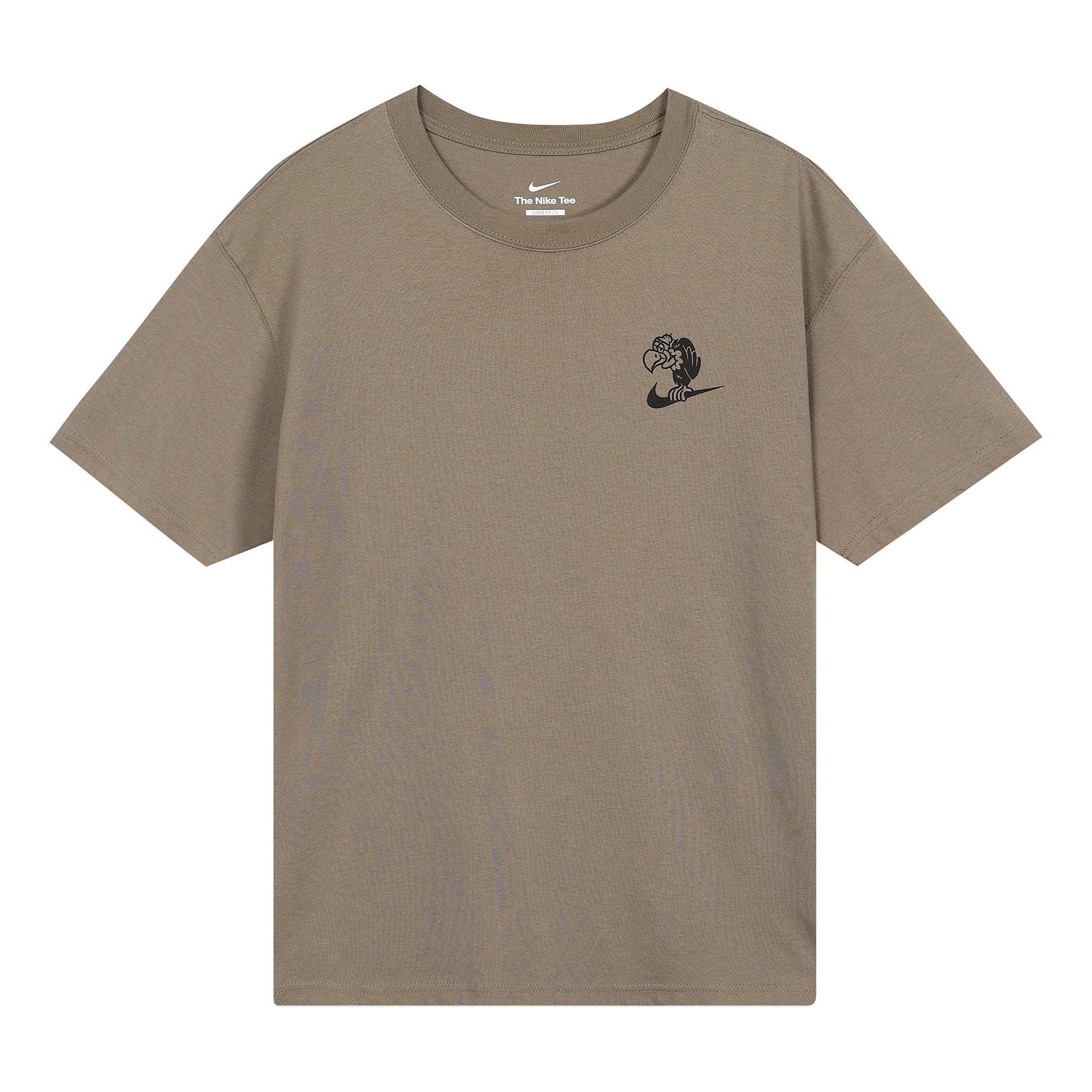 Men's Nike Cartoon Printing Round Neck Short Sleeve Olive Grey T-Shirt DR8915-040