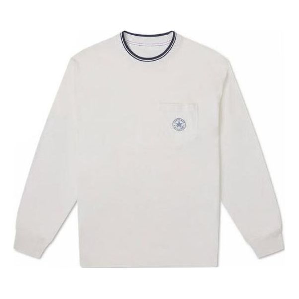 Converse Retro Chuck Long Sleeve Slub Pocket T-Shirt Asia Sizing 'White' 10025986-A02