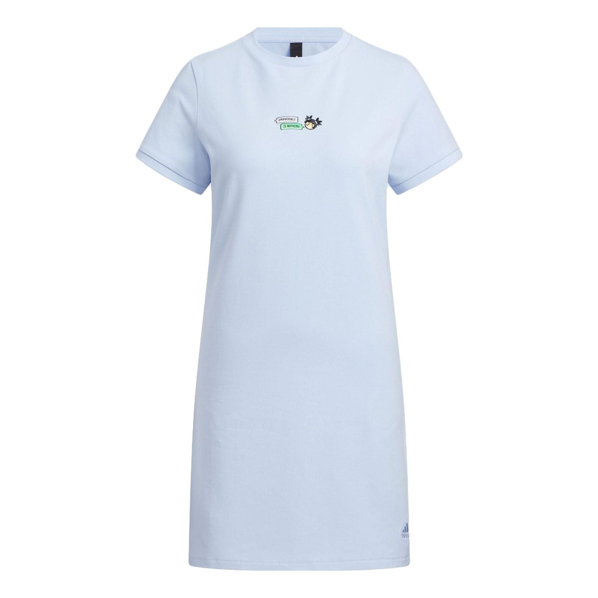 (WMNS) adidas neo Logo Graphic Dress 'Blue' HY2865