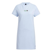 (WMNS) adidas neo Logo Graphic Dress 'Blue' HY2865