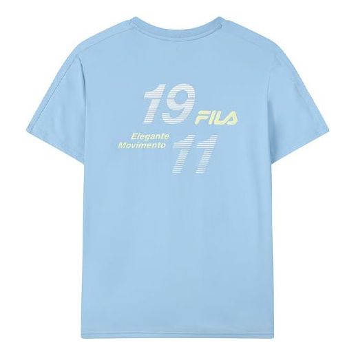 FILA Logo Printing Sports Short Sleeve Sky Blue A11M122106F-LB