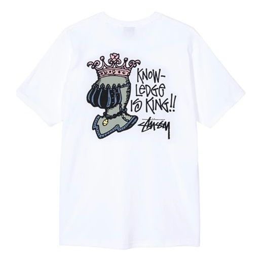 Stussy Unisex Knowledge Is King Tee White 3903523