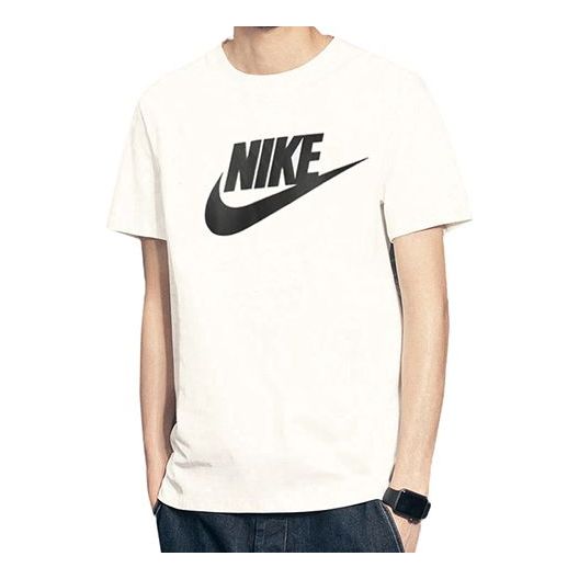 Nike Athleisure Casual Sports Printing Logo Short Sleeve White BV0629-133