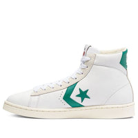 Converse Pro Leather High Top Shoes White/Green 171069C