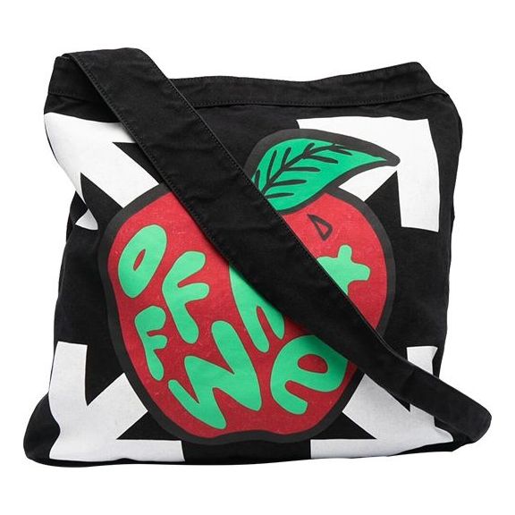 Off-White Arrows Printing Single-Shoulder Bag Black OMNN015S21FAB0031084
