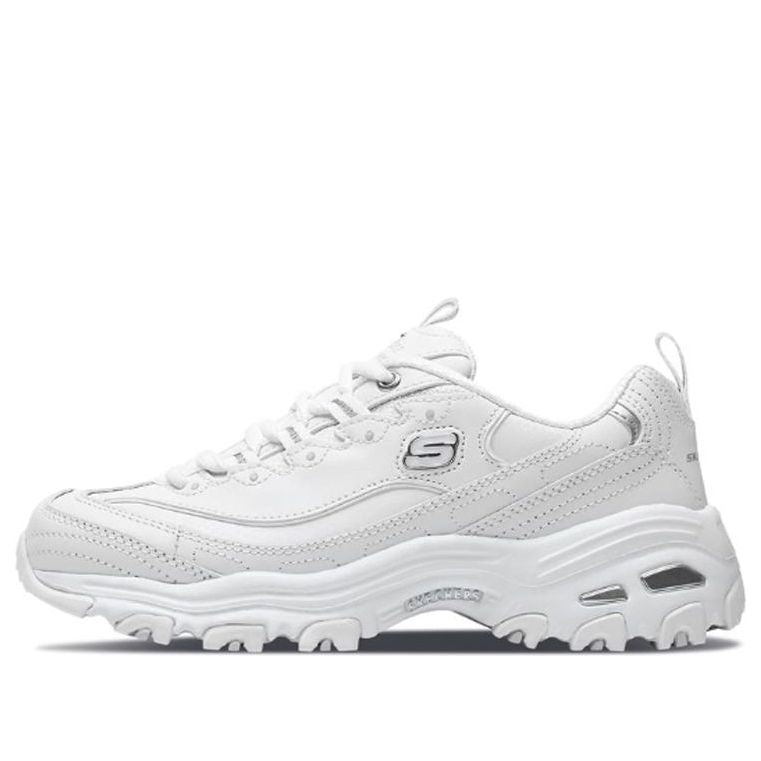 (WMNS)  Skechers D'LITES Daddy Shoes 'White Silver' 11931-WSL