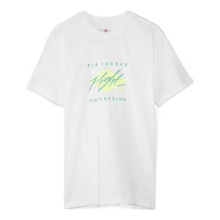 Men's Air Jordan Flight Essentials Alphabet Printing Round Neck Cotton Short Sleeve White T-Shirt DH8970-101