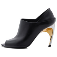 (WMNS) Alexander McQueen Armadillo Mules 'Black Silver' 780699WIEA91399