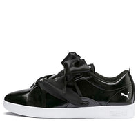 (WMNS) PUMA Smash Bkl Patent Shoes Black/White 369638-02