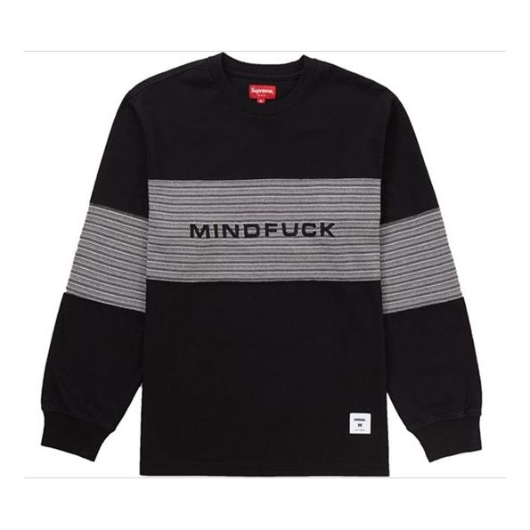 Supreme mindfuck top AW19 Long Sleeves Black FW19KN43