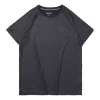 Li-Ning Wade Series Solid Color Round Neck Sports Short Sleeve Black ATSQ099-1