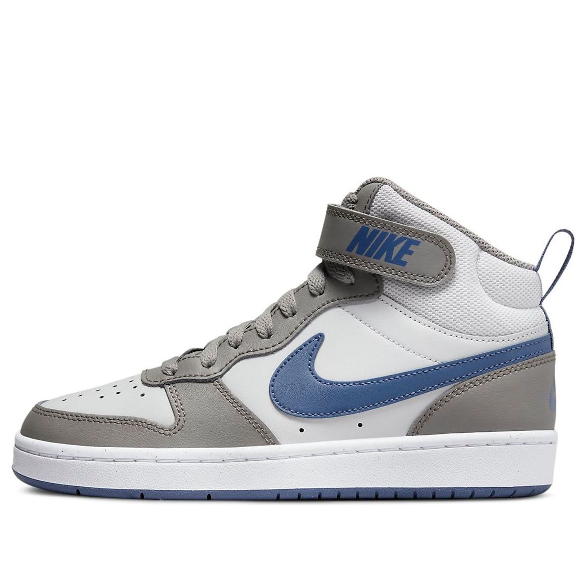 (GS) Nike Court Borough Mid 2 'Gray White Blue' CD7782-007